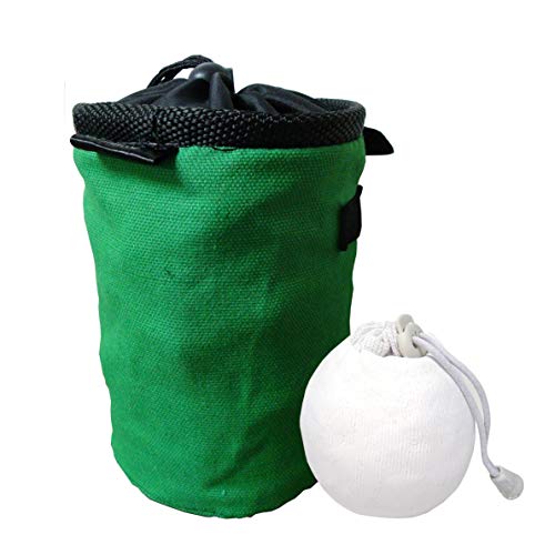Z ATHLETIC Chalk & Bag Combo for Gymnastics, Climbing, and Weight Lifting (Refillable, Multiple Colors) - color: Green