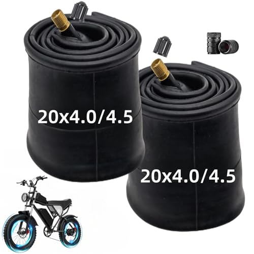 20x4.0 Fat Tubes 20x3.0/3.5 Fat Tire Tube 20x3.5/4.0 Bike Tube 20x4.0/4.5 Heavy Duty Tire Tubes for 20” Electric Bike Fat Beach Bike 2 Pack - size: 20x4.0/4.5