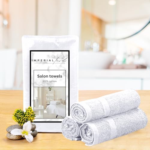 50 PK Saloon Towel White - color: White, size: Hand Towel Pack of 50 (16 x 26 inches)