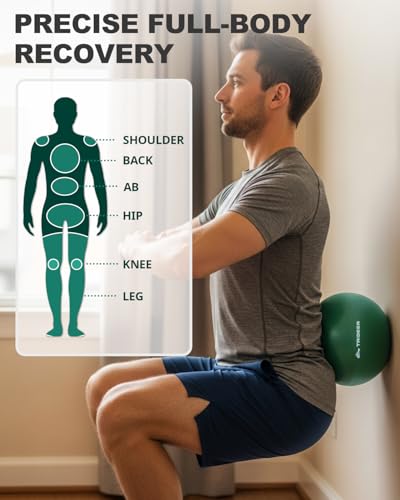 Trideer Exercise Balls Physical Therapy, 9 Inch Pilates Ball Between Knees for Physical Therapy, Mini Exercise Ball - Yoga Ball, Small Workout Balls for Core Strength and Back Support with Guide - color: Forest（with pump）
