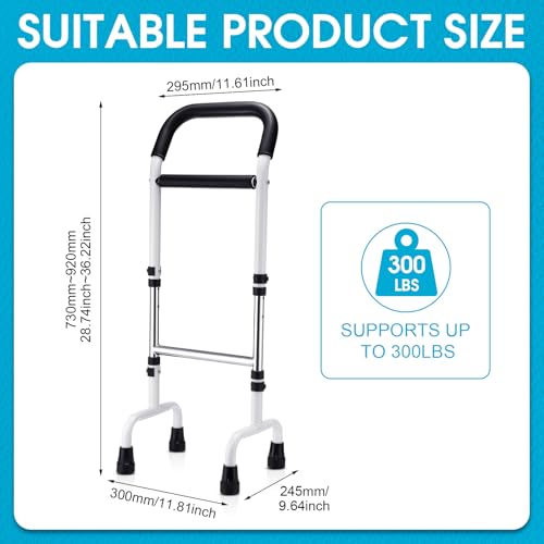 Walking Cane Standing Aids and Supports Adjustable Cane Stand Assist Aid for Elderly up to 300lb Height Adjustable 28.74-36.22 in Mobility for Seniors, Adults and Assistance - color: White