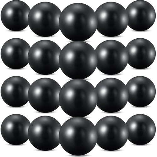 Sotiff 20 Pcs 9 Inch Pilates Ball Bulk Exercise Pilates Ball Mini Yoga Balls Therapy Core for Stability Barre Training Stretching Physical Posture Training Gym Workout with Inflation Tube - color: Black