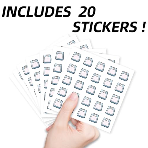 OLYCRAFT 500Pcs Weight Tracker Stickers 20 Sheets Fitness Goal Stickers Mini Weight Loss Stickers Weight Tracking Scale Planner Stickers Weight Scales Stickers for Scrapbooking Journal Workout Supply - style: Weight Tracking Scale