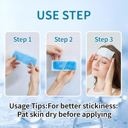 50 Pack Instant Cooling Ice Packs for Outdoor Activities Summer Heat Relief - Large Disposable Cooling Patches for Neck Body, Camping Hiking Sports, Instant Temperature Drop - size: 50 Packs