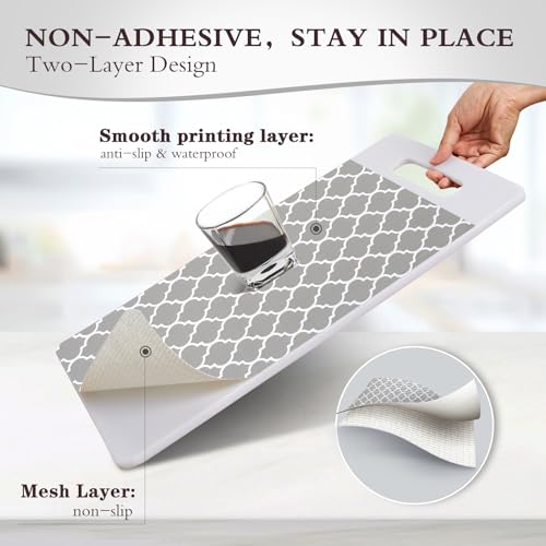 Drawer and Shelf Liner, Non-Slip Kitchen Cabinet Liners Non-Adhesive Thick Strong Grip Waterproof Washable Mats Protect Dresser Shelves Cupboard Bathroom Cabinets, Gray, 12 in X 10 FT - color: Gray, size: 11.8"W x 118"L