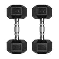 Ritfit 5-650 LBS PVC Encased Hex Dumbbell Sets with Optional Rack for Home Gym, Hand weight with Chrome Handle for Strength Training,Workouts - style: 2X20LBS