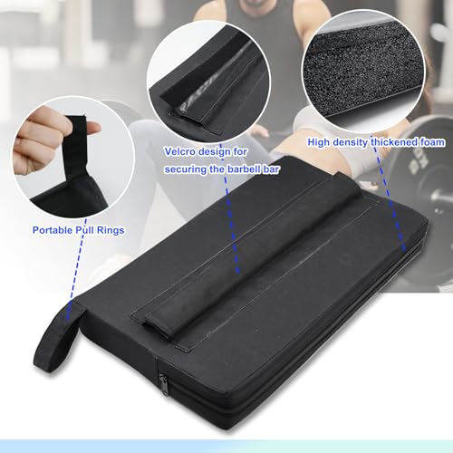 Square Hip-Thrust Pad Protective Extra Thick Foam pad for Barbell Weightlifting Hip Thrusts and Glute Bridges Workouts Home Gym Equipment - color: Black