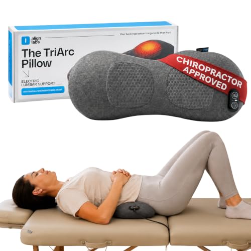 The Original Triple Fusion TriArc 3in1 Back Pain Relief Massager | Orthopedic Level Spinal Decompression, Drug Free Home Use Sciatica & Back Pain Relief - Heat, Traction + Pulsed Massage - color: Dark Grey