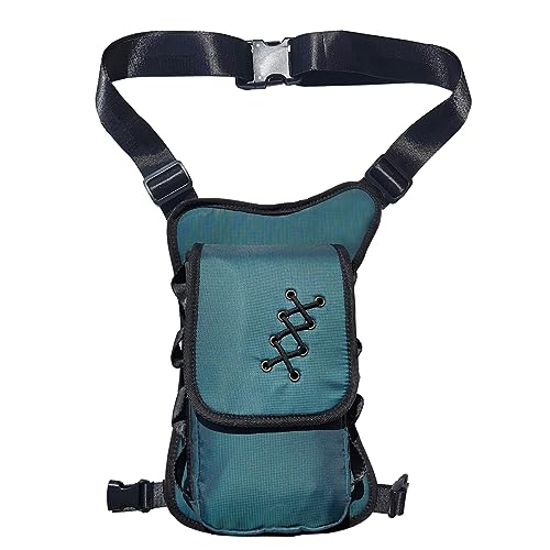 Thigh Pack, Larswon Leg Bag Thigh Pouch Bag Tactical Waist Bag Motorcycle Bag Waterproof - color: D- Teal, size: Medium