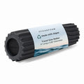 Oceanfoam Ripple Travel Foam Roller (11" x 3.35") Firm Mini Foam Roller for Physical Therapy, Deep Tissue Massage, Back Pain - High Density, Ergonomic Wave Textured, Yoga, Pilates, Exercise (Charcoal) - color: Charcoal