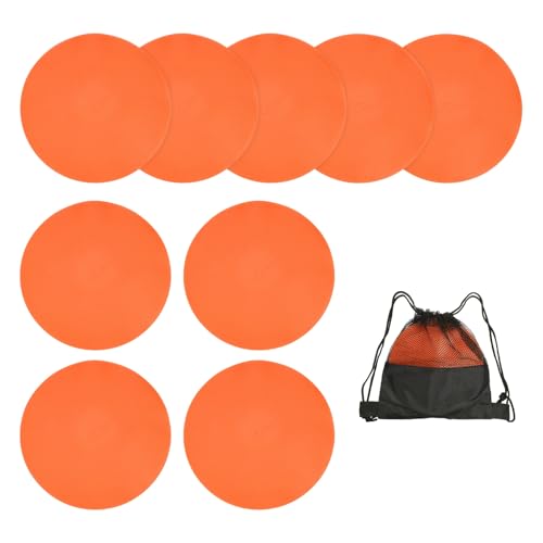 Spot Markers, Poly Spot Marker for Agility Training Floor Dots Non Slip Flat Field Cones - color: Orange, size: 23 cm/9.1inch