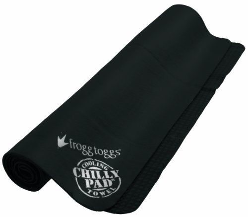 FROGG TOGGS Chilly Pad, Instant Cooling Towel, Long Lasting, Reusable, Sports and Outdoors Neck Towel 33x13 - color: Black