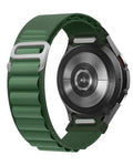 One Click Alpine Loop Bands Compatible with Samsung Galaxy Watch 7 Band/Galaxy Watch 6 4 5 FE Band 40mm 44mm/Watch 6 4 Classic 47mm 43mm 42mm 46mm/5 Pro 45mm, 20mm No Gap Nylon Sport Strap for Men - color: 3#Army Green