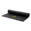 Weddingstar Customizable No-Slip Black Yoga Mat - color: Floral Monogram
