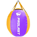 Wrecking Ball Heavy Boxing Punching Bag for Women, Hook and Uppercut, Body Snatcher, MMA, Muay Thai, Strength Training Equipment - color: Purple / Yellow, size: Unfilled