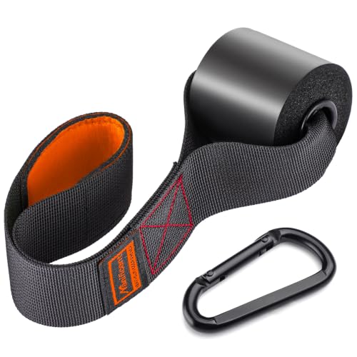 Manificent Door Anchor for Resistance Bands, Heavy Duty Padded Door Anchor System Door Hook, Must-Have Workout Exercise Bands Attachment Compatible for Loop Bands, Resistance Tube - style: Door Anchor Orange 1Pack