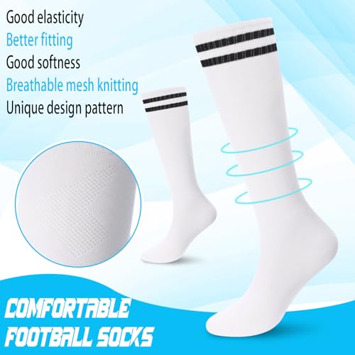 Soccer Shin Guards and Socks Kids Youth Lightweight Soccers Pads Defender with Ankle Protection Ski Shin Guards Football Equipment for Age 4-14 Toddler Boy Girl - color: White, size: Medium
