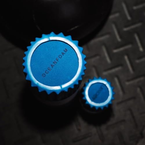 Oceanfoam x 4ocean Roller (Royal Blue) – Limited Edition Muscle Roller for Back Pain & Yoga - High Density Foam for Physical Therapy - Textured for Deep Tissue Massage - size: Travel Size (11" x 3.35")