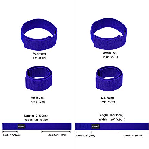 Wisdompro Cowboy Boot Straps, 1 Pair Ankle Bands Blousing Garter Blousers Lasso Pant Leg Clip Jeans Wrap for Biking, Fishing - color: Blue 12 Inches, size: 12''