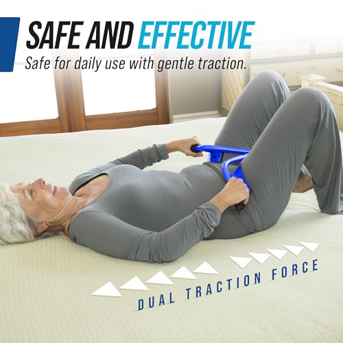 EZ-Bak Lo-Bak TRAX Lumbar Spine Stretcher - Upper & Lower Back Stretcher Pain Relief – Portable Spine Decompressor & Back Cracking Device for Herniated Discs, Sciatica, Scoliosis - Blue - color: Blue