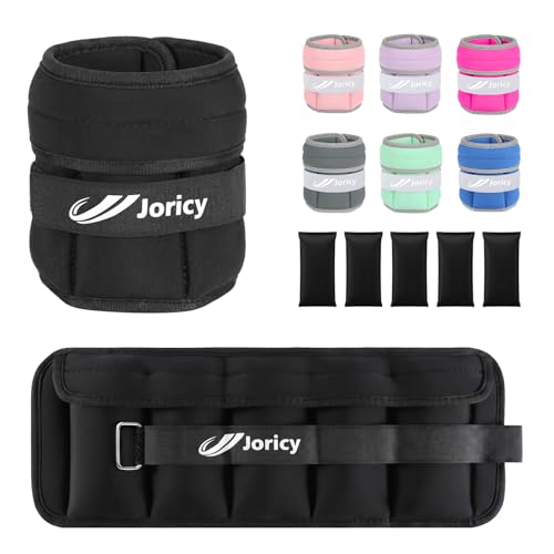 Adjustable Ankle Weights 1-3/4/5/6/8/10/20 LBS Pair with Removable Sandbags for Women & Men - color: black, size: 4lbs Pair (2lb Each Weight)