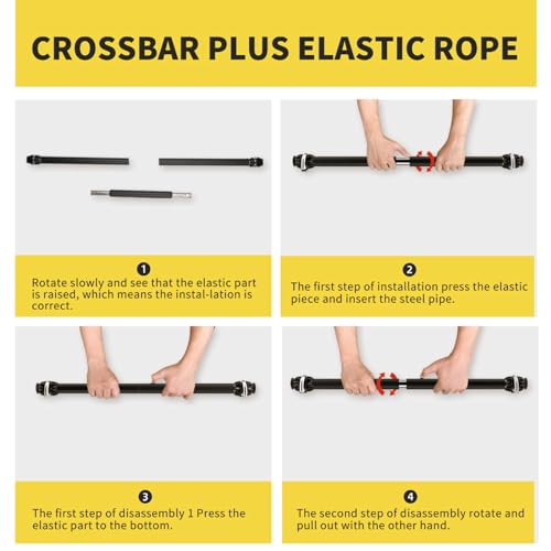 Resistance Band Bar, Portable 43 Inch Pilates Bar with Resistance Bands Home Gym Workouts Stick Squat Yoga Pilates Flexbands Kit for Full Body Shaping - color: 43 Inch Bar + 4PCS Resistance Bands
