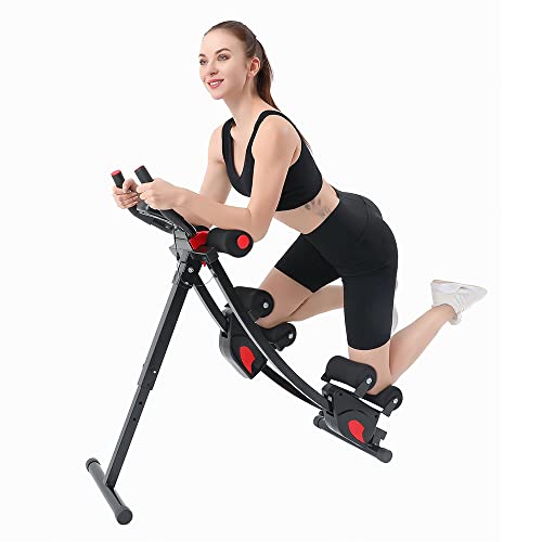 Fitlaya Fitness ab machine, ab workout equipment for home gym, Height Adjustable ab trainer, foldable fitness equipment. - style: ab machine with resistance bands