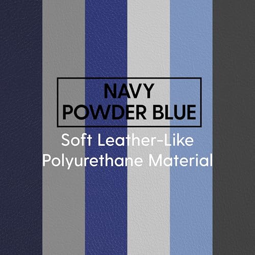 Factory Direct Partners SoftScape 4ft x 6ft Runway Tumbling Mat - Soft, Sturdy Foam, 3-Fold Exercise Mat - color: Navy/Powder Blue