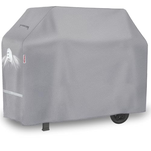 Turtle Life BBQ Grill Cover, 58 Inch Heavy Duty Waterproof 3-4 Burner Barbecue Gas Grill Covers for Weber Spirit Char-Broil Performance and Signature, Gray - color: Gray, size: EVO-58in