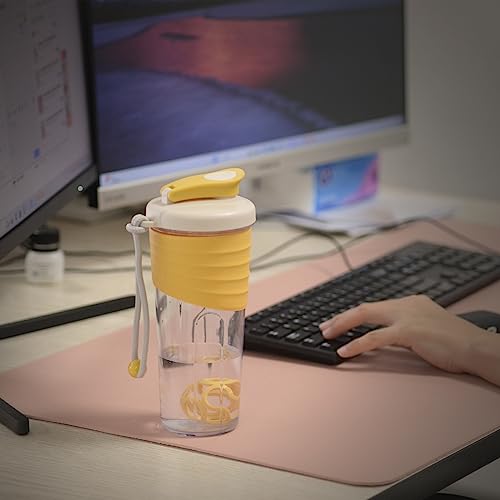 Shaker Bottle for Protein Mixes，24 oz，Protein Shaker Bottles with Whisk Ball, Mixer Bottle, Protein Bottle,Portable Pre Workout Whey Protein Drink Shaker Cup，Yellow - color: Yellow