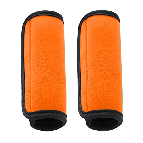 2 Pack Luggage Handle Wraps for Suitcase, Bright Color Comfort Soft Handle Covers (Orange) - color: Orange