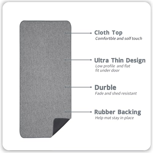 Bosap Bath Mat,Ultra Thin Bathroom Runner Rugs,Large Bath Mats for Bathroom,Quick Dry,Non-Slip,Machine Washable,Low Pile,Bath Rug,Shower Outside,Sink,Home Decor Accessories.Grey,2'x6'(24x72inch) - color: Grey, size: 2' X 6' (Runner)