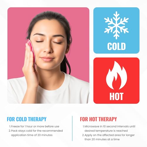 ICEWRAPS 4 inches Round Reusable Ice Packs with Cloth Backing, 5-Pack Pink | Easy to Use Hot and Cold Gel Pack, Flexible Cold Packs, Leak-Resistant, Sensitive Skin Safe, Made in Canada, FSA-HSA Eligible - style: Pink- with Cloth Backing