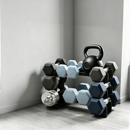 Small Dumbbell Rack Stand Only - Iron Weight Stand Holder Storage for Dumbbells Kettlebells- Weight Rack for Home Gym Corner - color: Basic