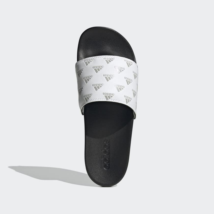 adidas Women's Adilette Comfort Slides - color: White/Grey/White, size: 16 Women/15 Men