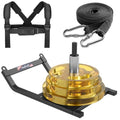 GanFindX Fitness Weight Sled, Fits 1" & 2" Weight Plates | Strength training workout sled for athletic exercise & speed improvement. Great for home gym pushing, pulling & conditioning.