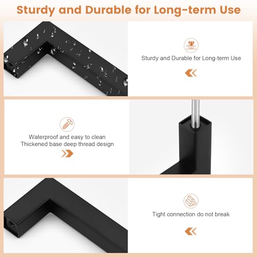 Probrico 5 Pack Black Cabinet Pulls Stainless Steel 4Inch Cabinet Handles Square Corner Bar Kitchen Cabinet Handles Drawer Pulls Knobs Hole Centers 4 inch 102mm Kitchen Cabinet Pulls - color: Black, size: Hole Center: 102mm(4inch)