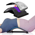 Back Stretcher with Lumbar Support for Back Pain Relief - Dual-Sided 3-Level Adjustable Spinal Decompression lumbar board (Purple) - color: Purple
