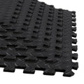 Interlocking Puzzle Exercise Mat, EVA Foam, 20" x 20", 1 cm Thick, Black, 24 Pieces, 64 Sq Ft, for Home Gym, Fitness Equipment and Play Areas (6, Black) - color: Black