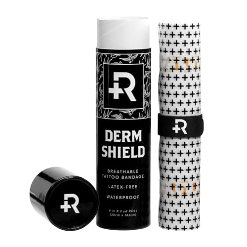 Recovery Aftercare Derm Shield Tattoo Cover Up Patch - Latex-Free & Waterproof Tattoo Aftercare Bandage - Transparent Matte Film - Breathable & Flexible - Promotes Healing & Skin Renewal (8" x 2 yd) - size: 8" x 2 Yard Roll