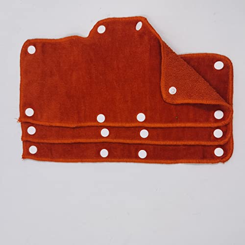 Orange Sweatband for Hardhat Washable Velvet Terry Cotton Hard Hat Liner NAEE snap on (6pcs) - color: Orange
