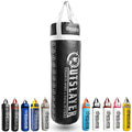 Outslayer 80 Pound Filled Punching Bag Boxing and MMA Made in USA - color: Black/White, style: With Bottom D-Ring