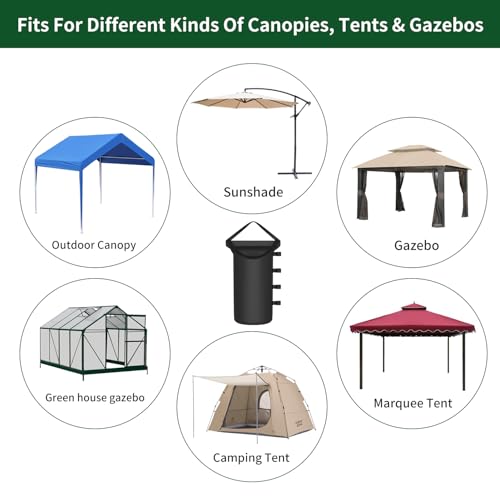 Inntop Canopy Weight Bags 120 lbs, Heavy Duty 1680D Tent Weights Sand Bags for Canopy Legs, Outdoor Sandbag Weights for Sun Shelter, Patio Umbrella, Gazebo (Sand Not Included) - size: 120 LBS