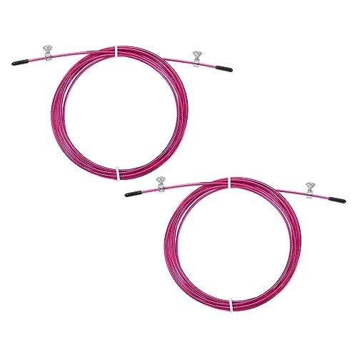 PATIKIL Speed Jump Rope Replacement Cable, Professional Skipping Rope Steel Wire Replace for High Speed Jump Ropes - color: Pink