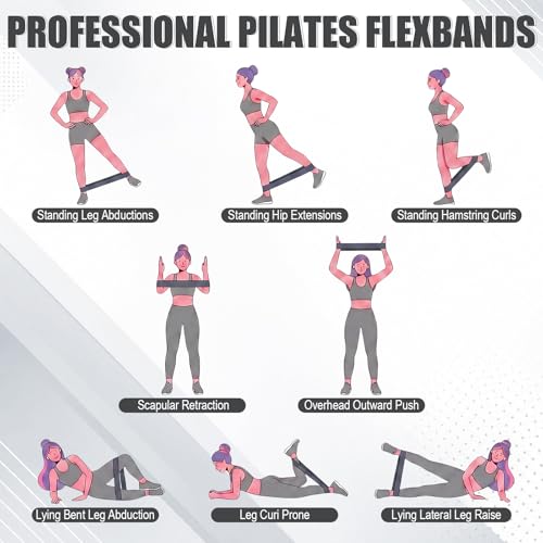 Seenelling 36 Pcs Fabric Resistance Bands for Working Out Non Slip Stretch Exercise Bands Bulk for Women Men Home Gym, Pilates, Yoga, Booty, Leg Training - color: Gray, style: Heavy Resistance