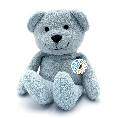 Thermal-Aid® (Buckley The Blue Bear) – Washable Heating Pad & Ice Pack – Plush Hot/Cold Pack with Natural Corn Filling – Reusable Comfort - size: Zoo Blue Bear