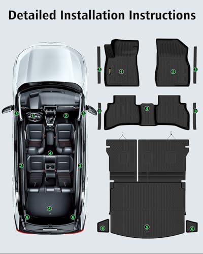 Floor Mats Custom Fit for Chevy Trailblazer AWD 2021-2025 2026 Trunk Mat with Backrest Mat All Weather TPE Cargo Liner Full Set for Chevrolet Trailblazer Accessories,Black (Upper Cargo Floor Mat - size: For Chevy Trailblazer AWD 2021-2026