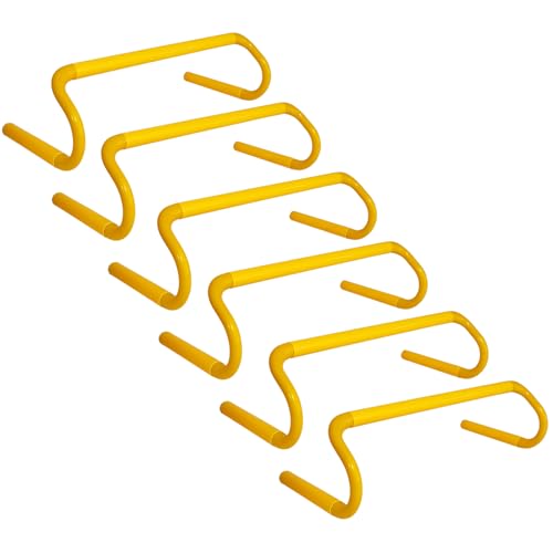 YEXEXINM 6 Pack Agility Speed Training Hurdles- 6" Detachable Agility Training Hurdles- Sports Practice Equipment for Athletes, Soccer, Basketball - color: yellow