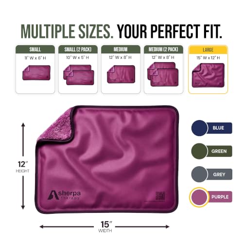 Large Hot and Cold Flexible Gel Ice Packs for Injuries Reusable, Cold Packs for Injuries Reusable Ice Packs, Soft Ice Pack for Back Cold Compress - 12" x 15" - Purple - size: Large, style: Purple