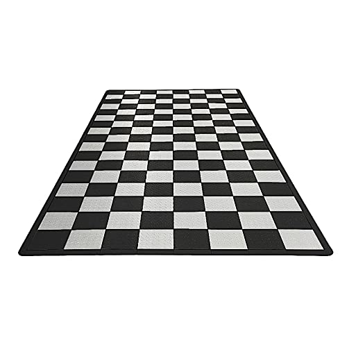 Speedway Garage Floor Mat Kit for 1-Car, Medium, Checkered - Black/White - color: Checkered - Black/White, size: Garage Kit - 1-Car